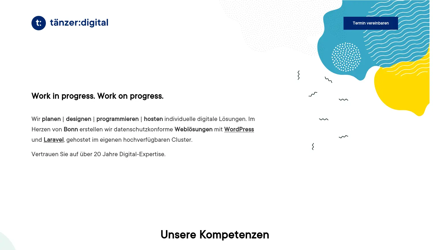 Website der Firma tänzermedien GmbH