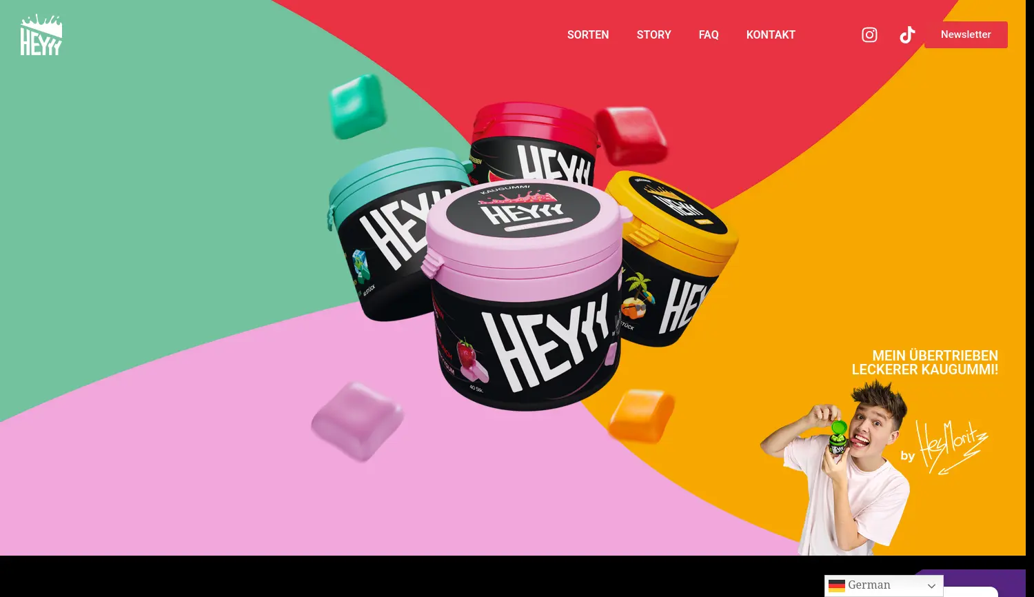 Website der Firma HEYYY GmbH