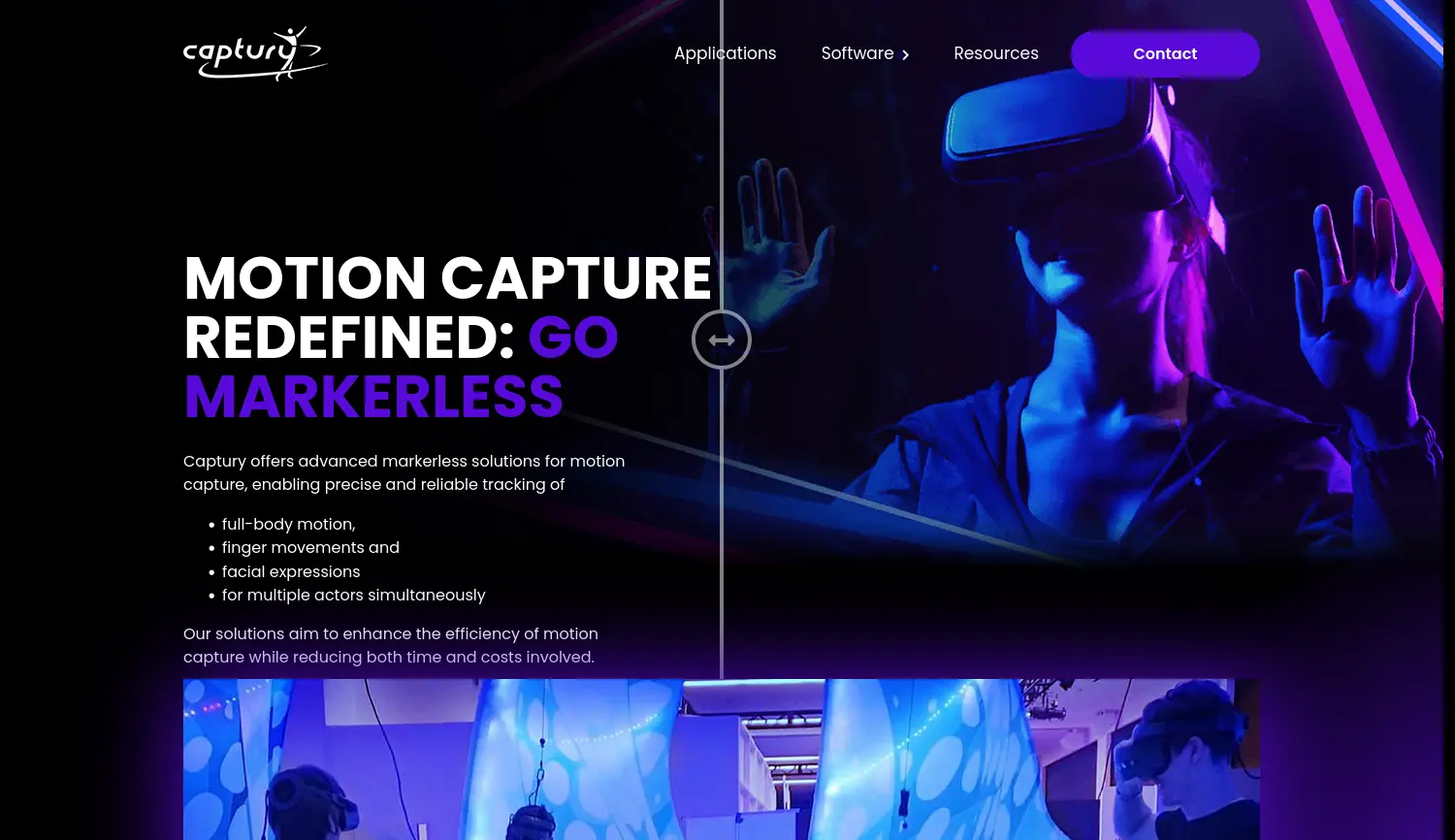 Website der Firma Captury