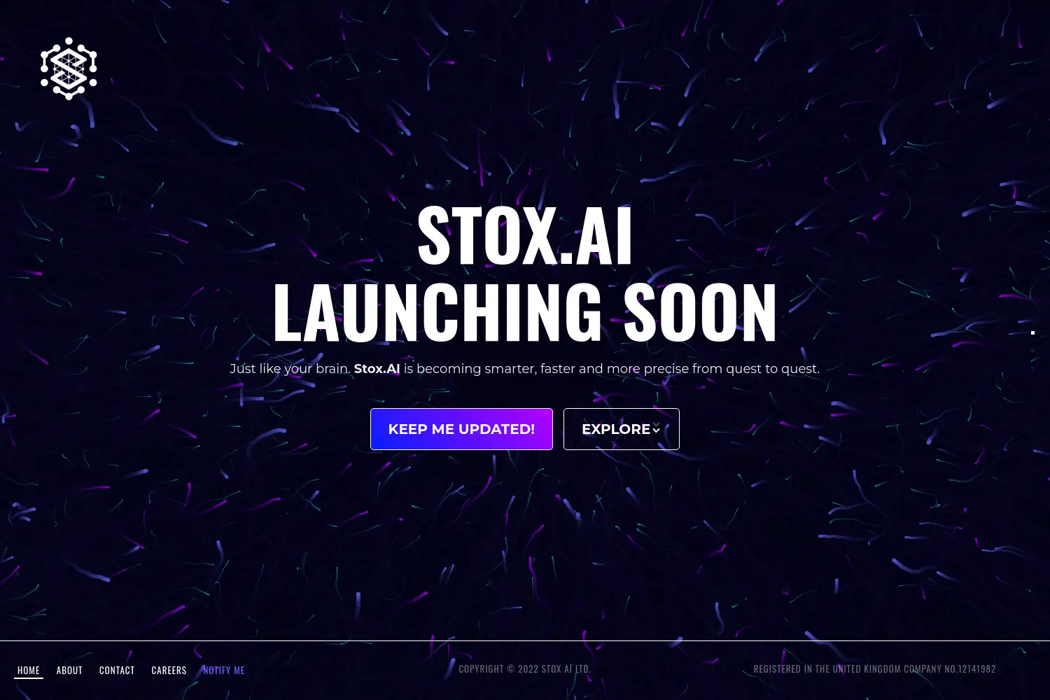 Website der Firma Stox AI Ltd
