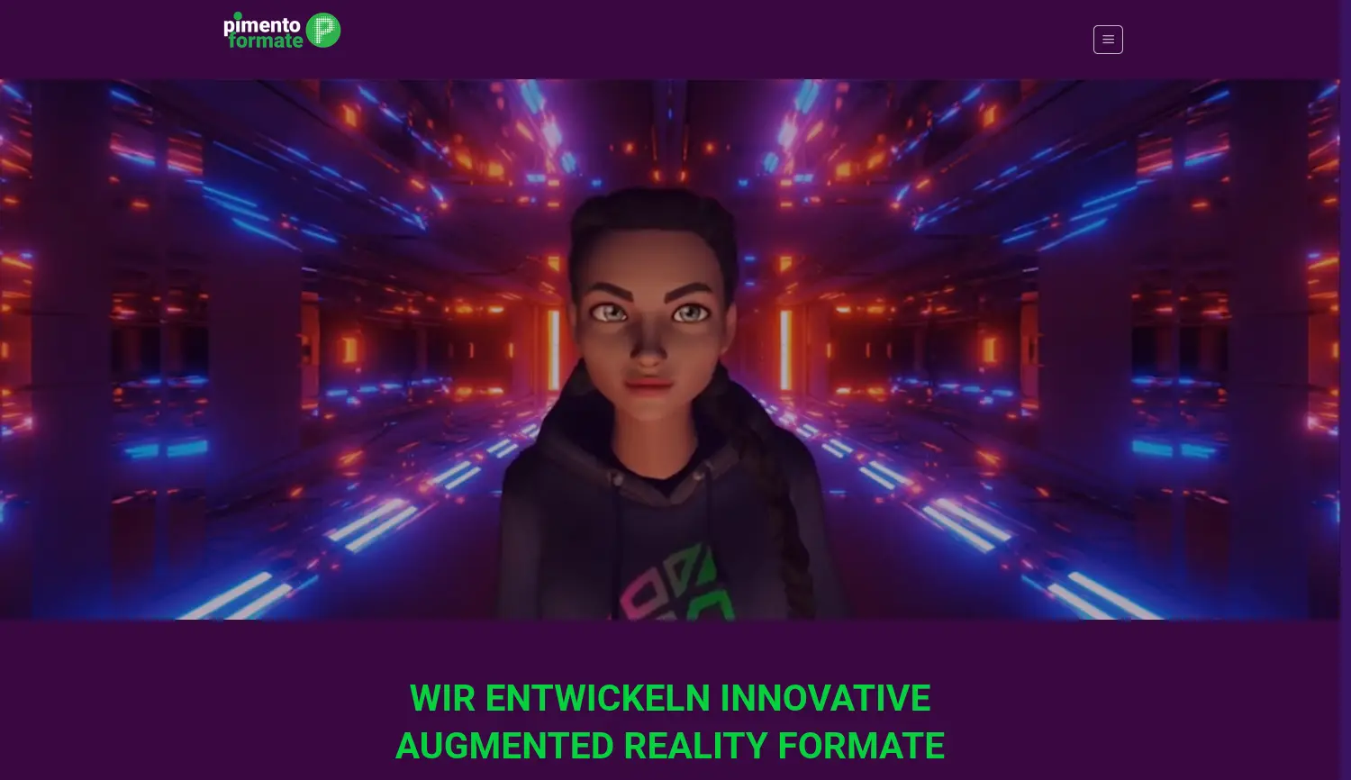 Website der Firma pimento formate GmbH