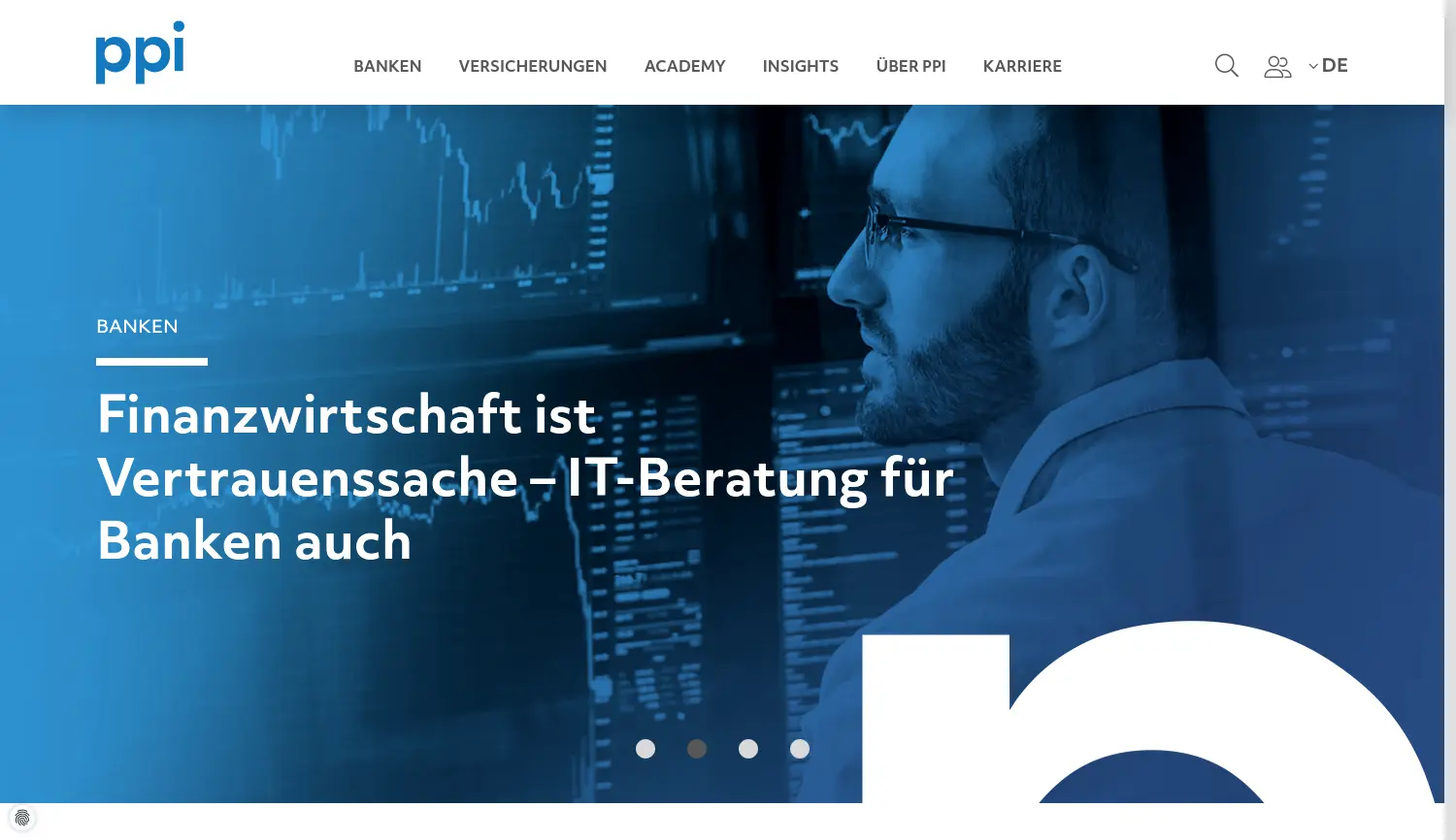 Website der Firma PPI AG