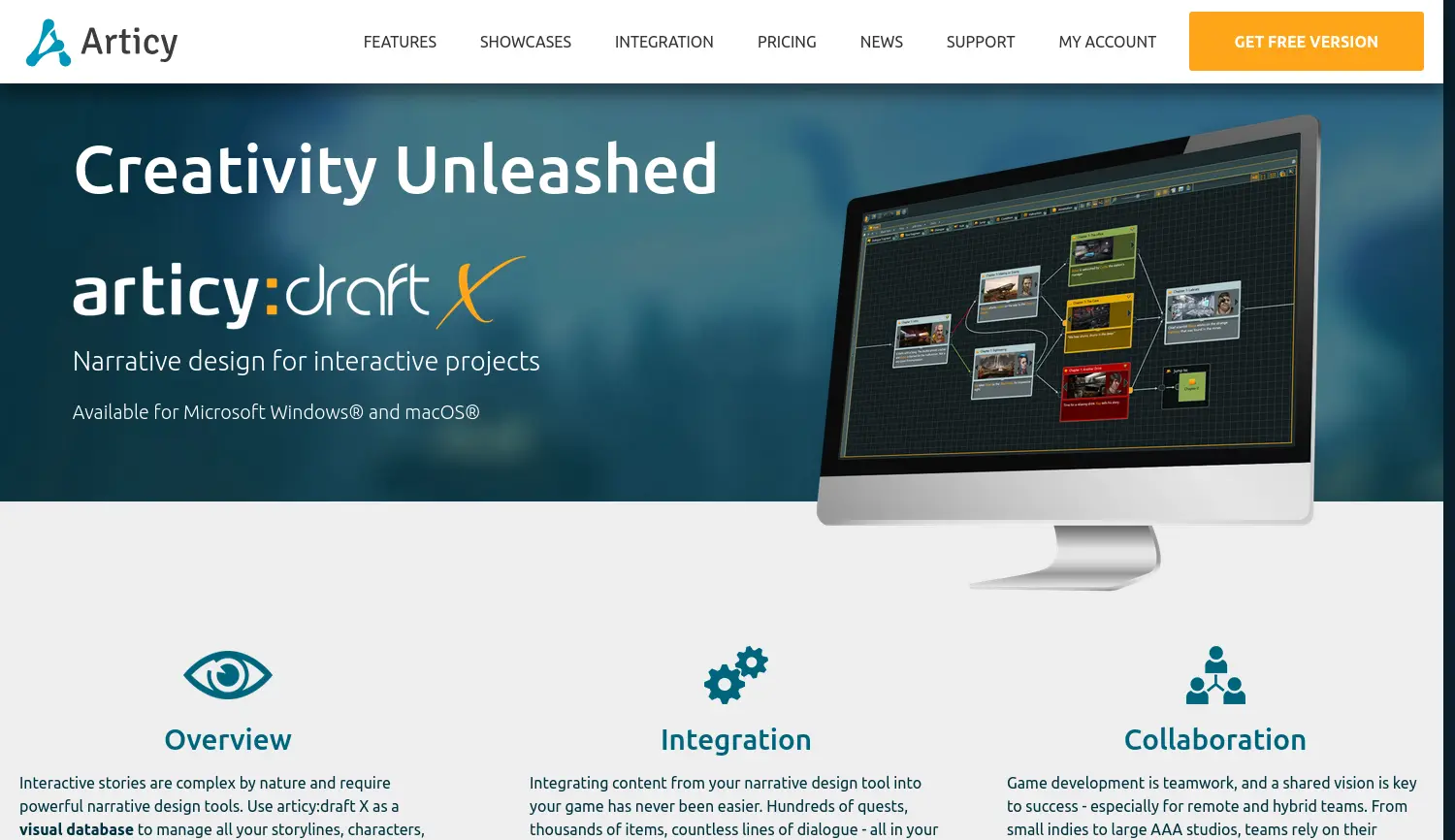 Website der Firma Articy Software GmbH & Co. KG