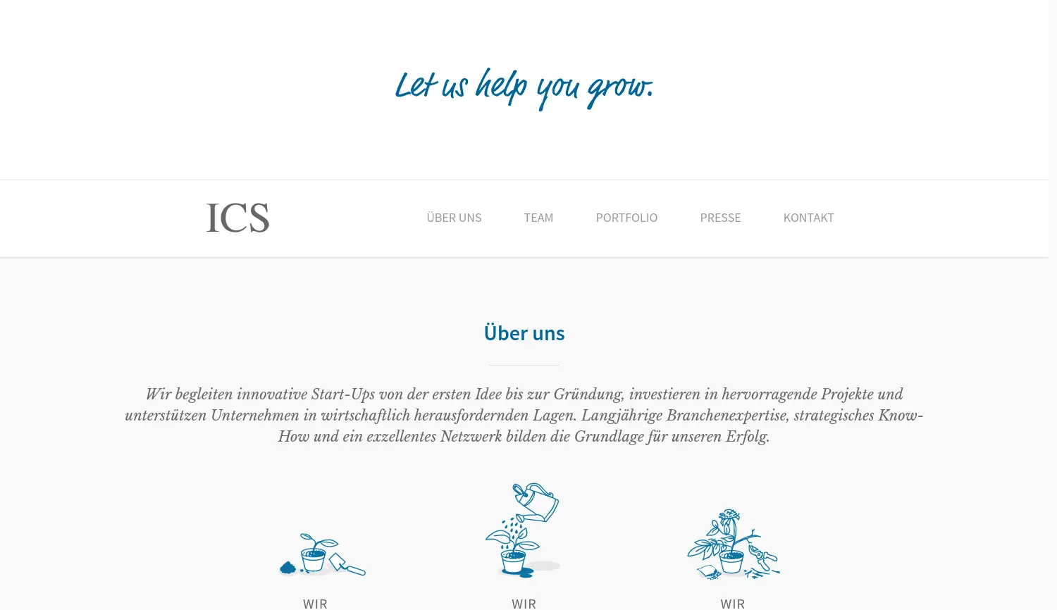 Website der Firma ICS Internet Consumer Services GmbH