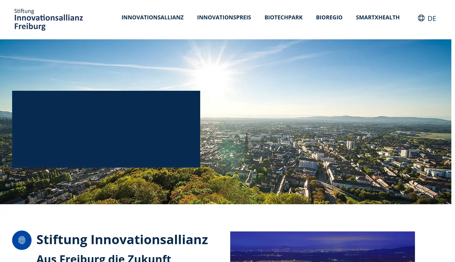 Website der Firma Stiftung Innovationsallianz
