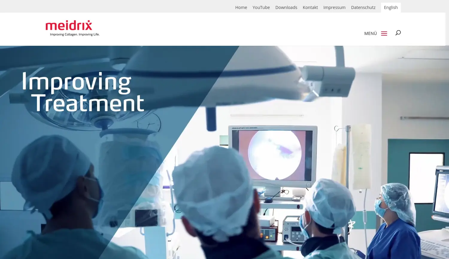 Website der Firma meidrix biomedicals GmbH