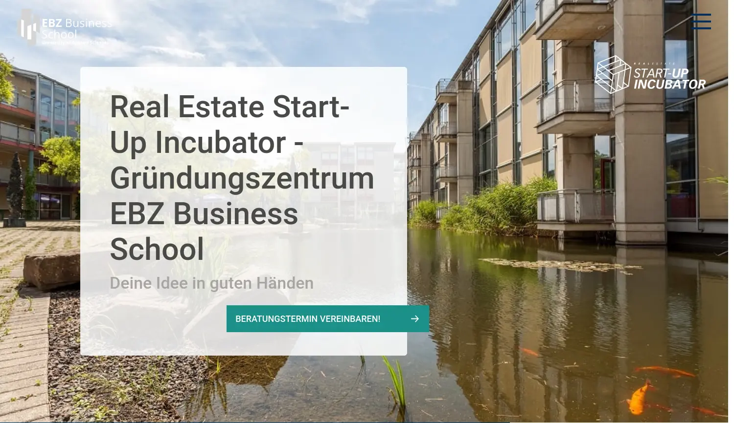 Website der Firma EBZ Business School GmbH