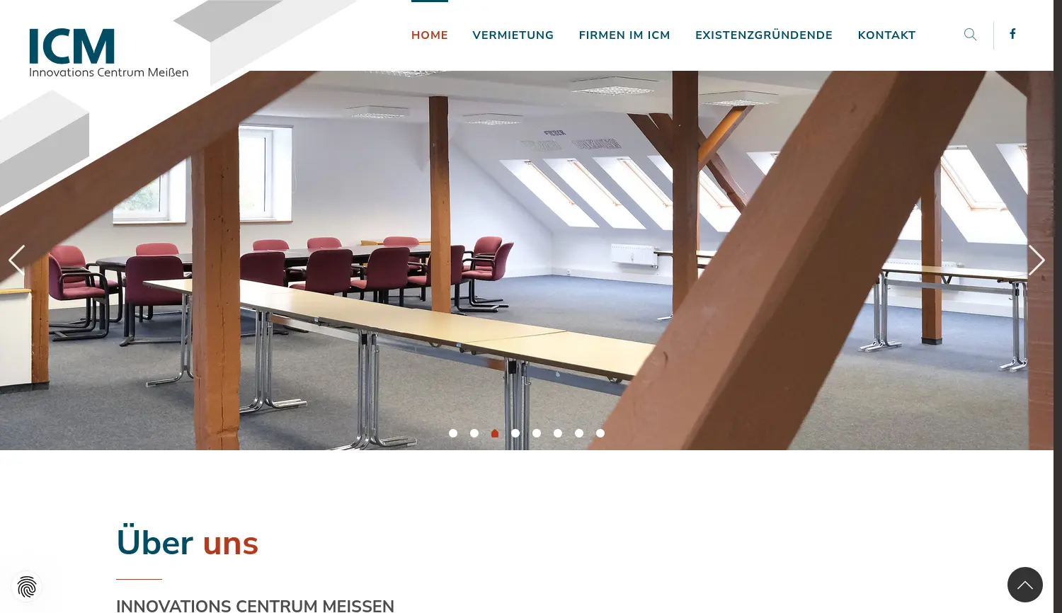 Website der Firma ICM Innovations Centrum Meißen GmbH