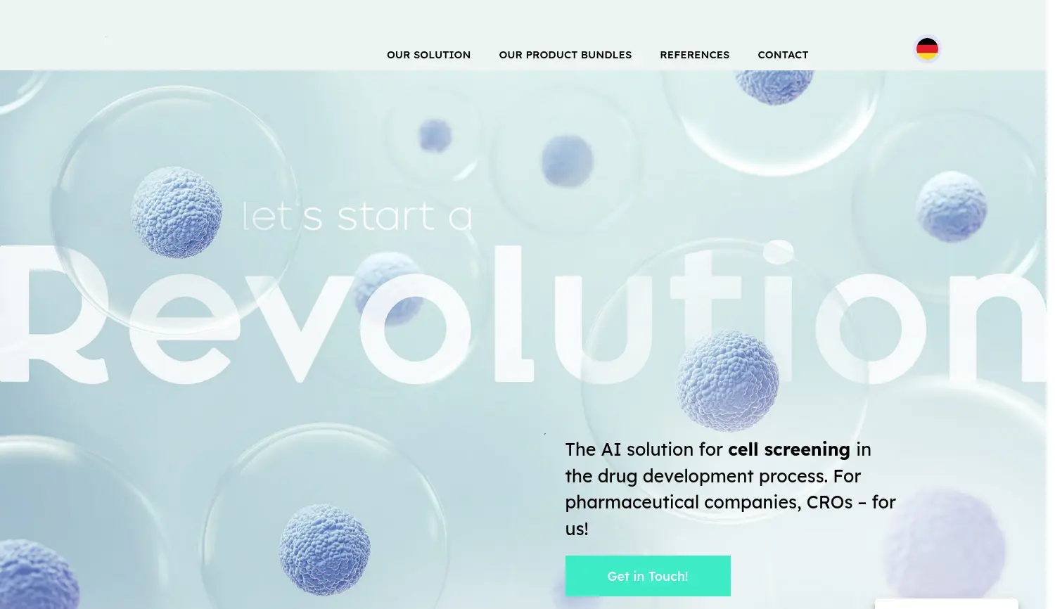 Website der Firma Screening Hub