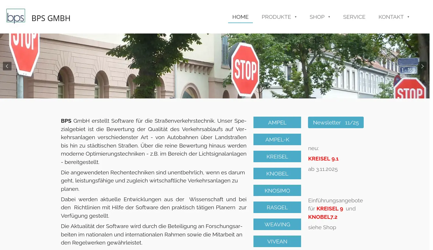 Website der Firma BPS GmbH
