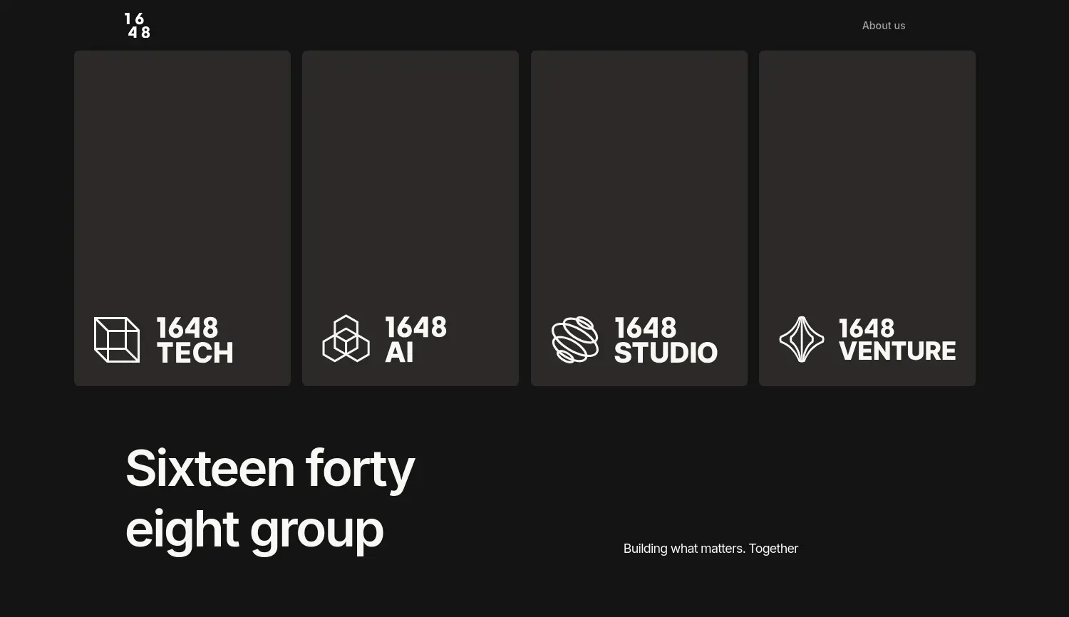 Website der Firma 1648 Factory GmbH
