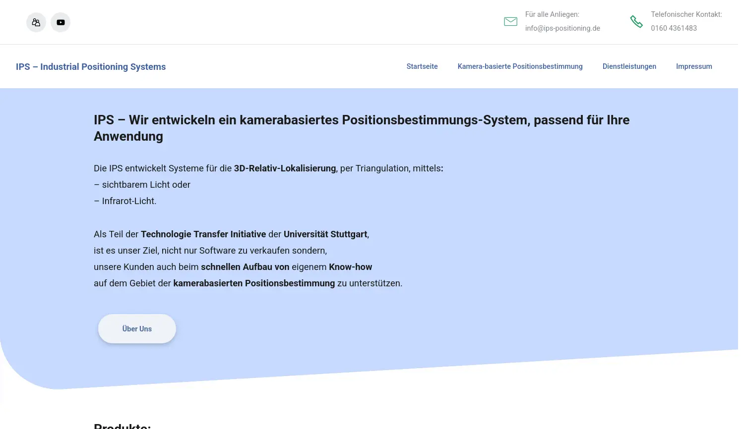 Website der Firma TTI GmbH - TGU IPS