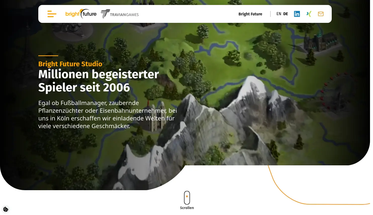 Website der Firma Bright Future Studio GmbH