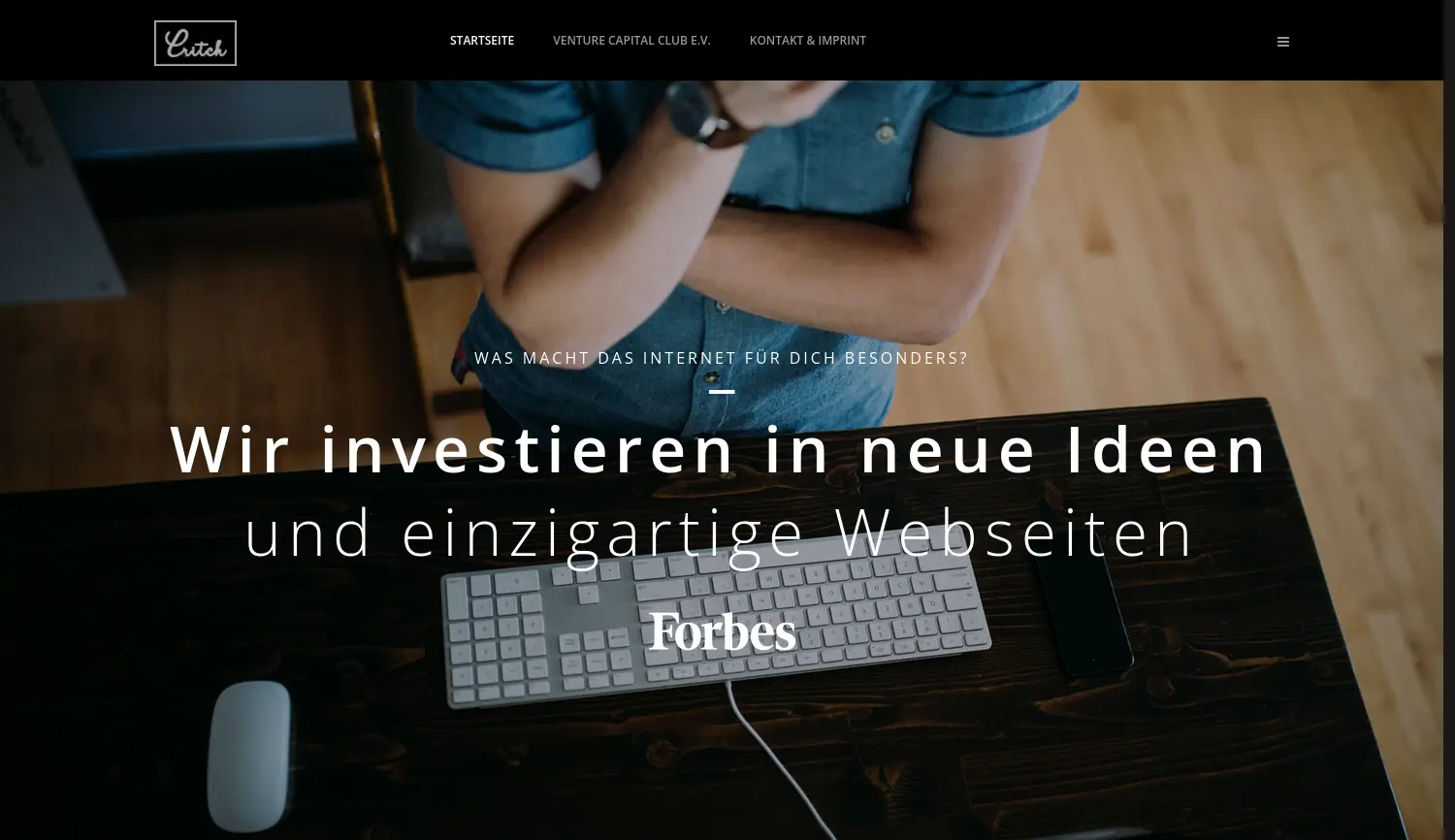 Website der Firma Critch GmbH & Critch Capital