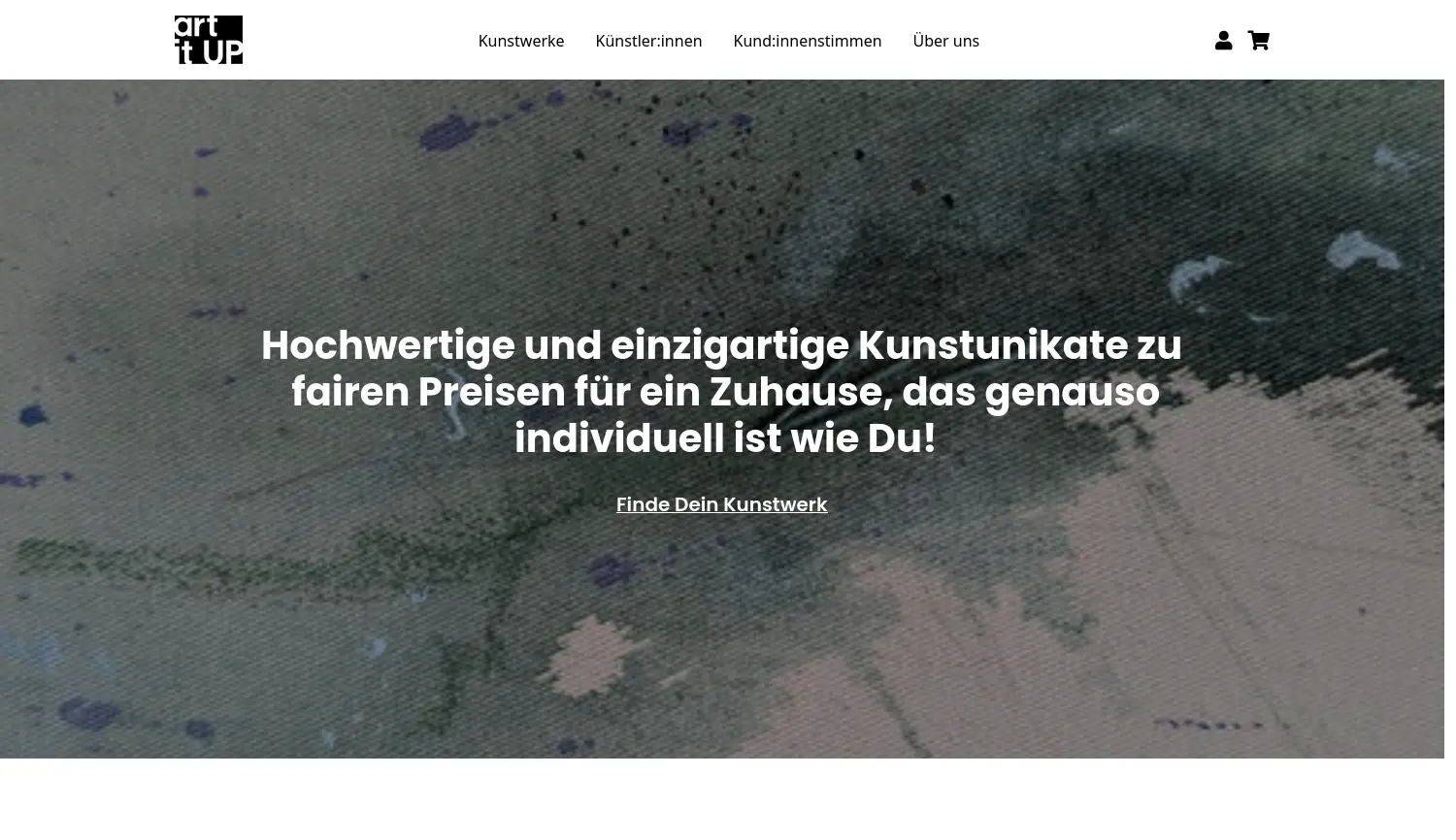 Website der Firma artUP GmbH