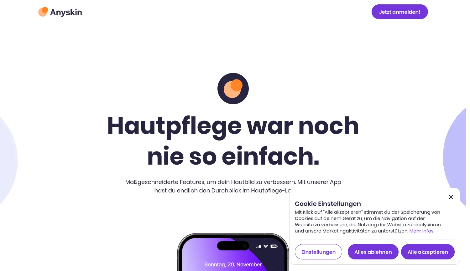 Website der Firma Beautysphere GmbH
