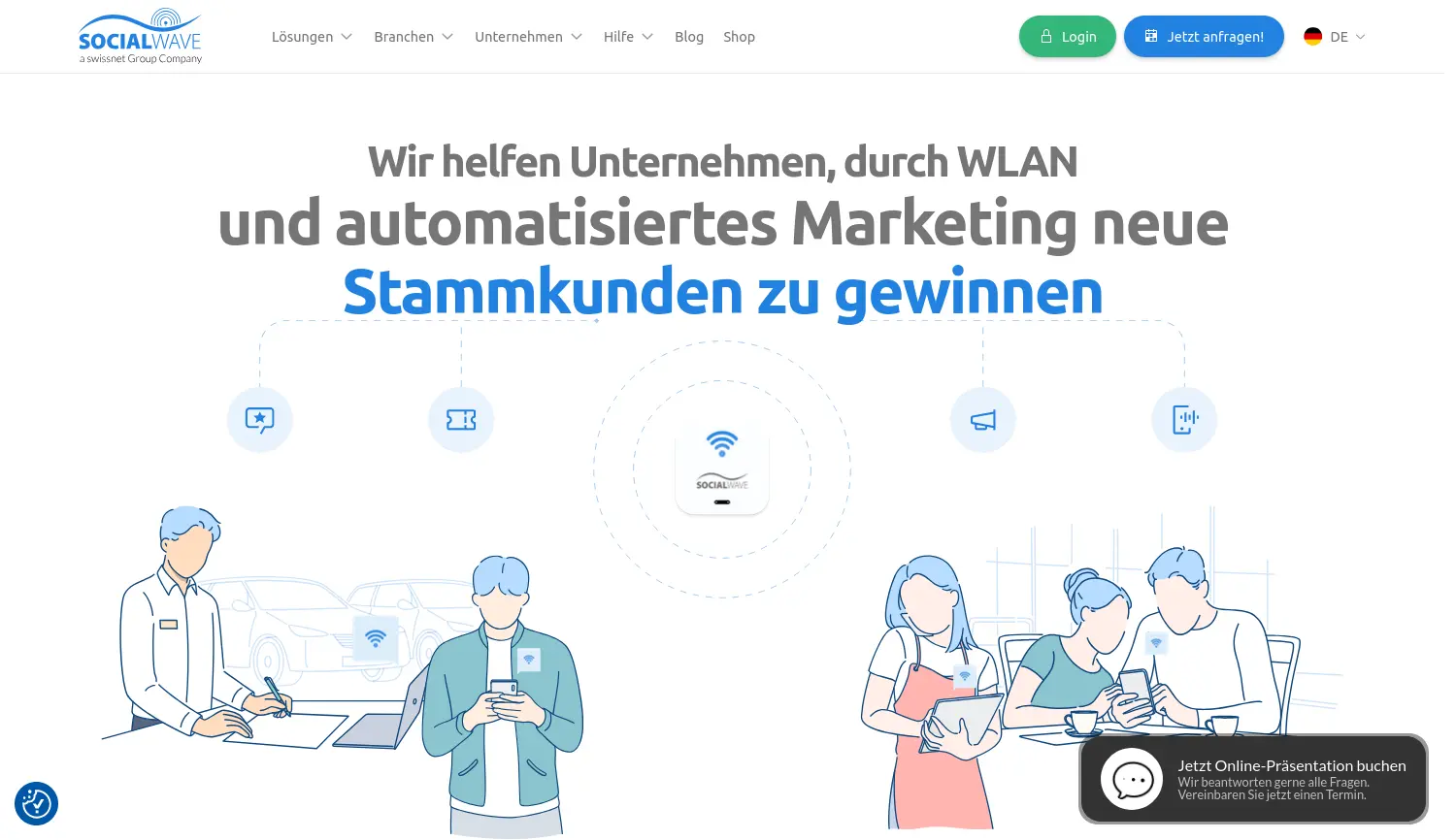 Website der Firma Socialwave GmbH
