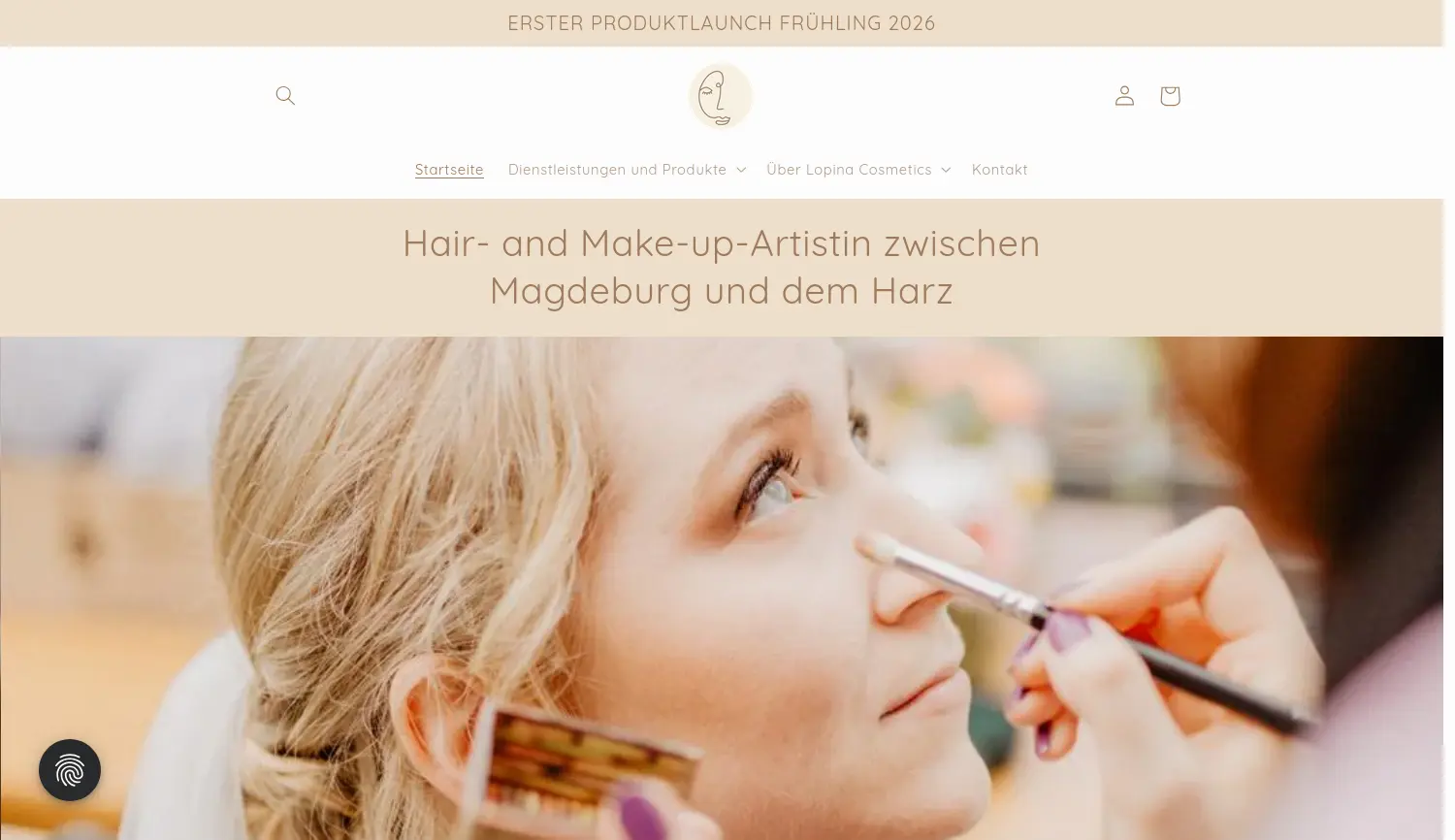Website der Firma Lina Poppe Lopina Cosmetics