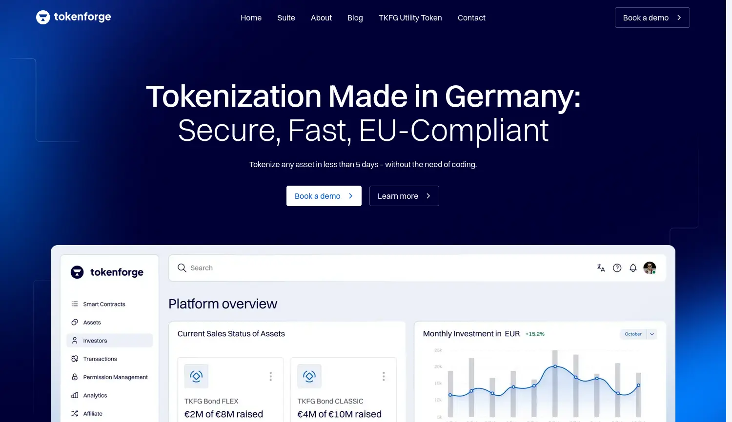 Website der Firma tokenforge