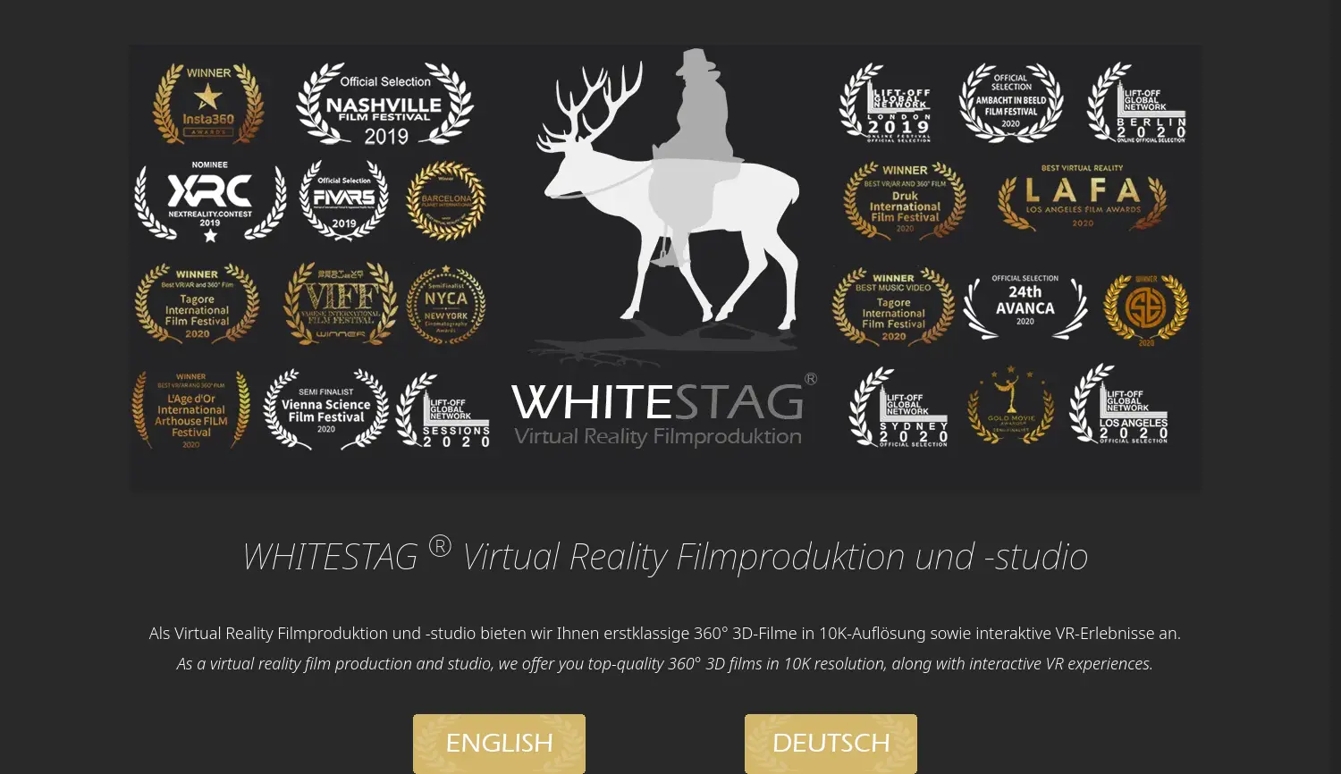 Website der Firma WHITESTAG
