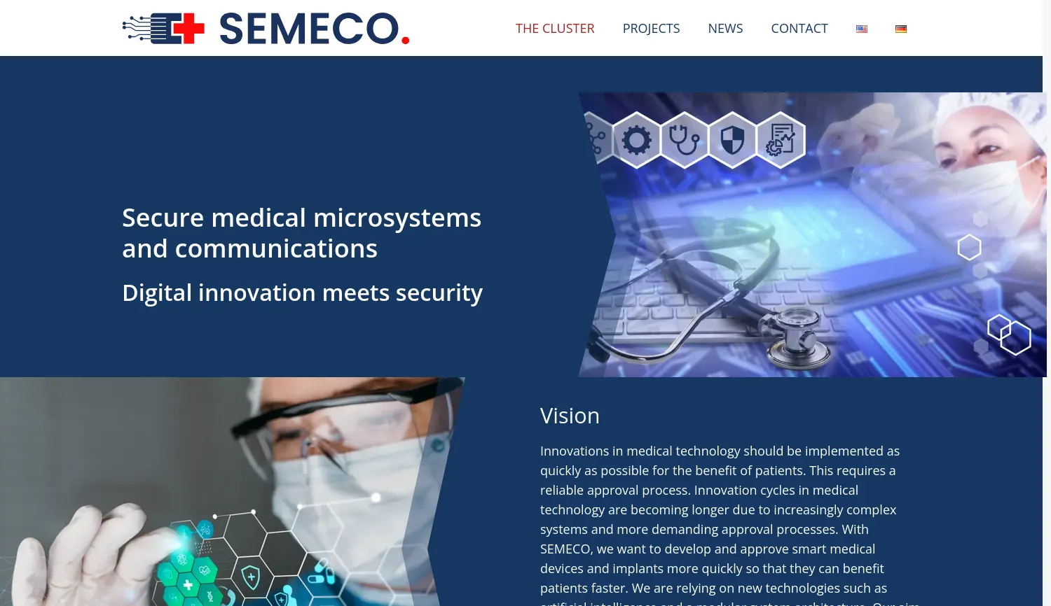 Website der Firma SEMECO