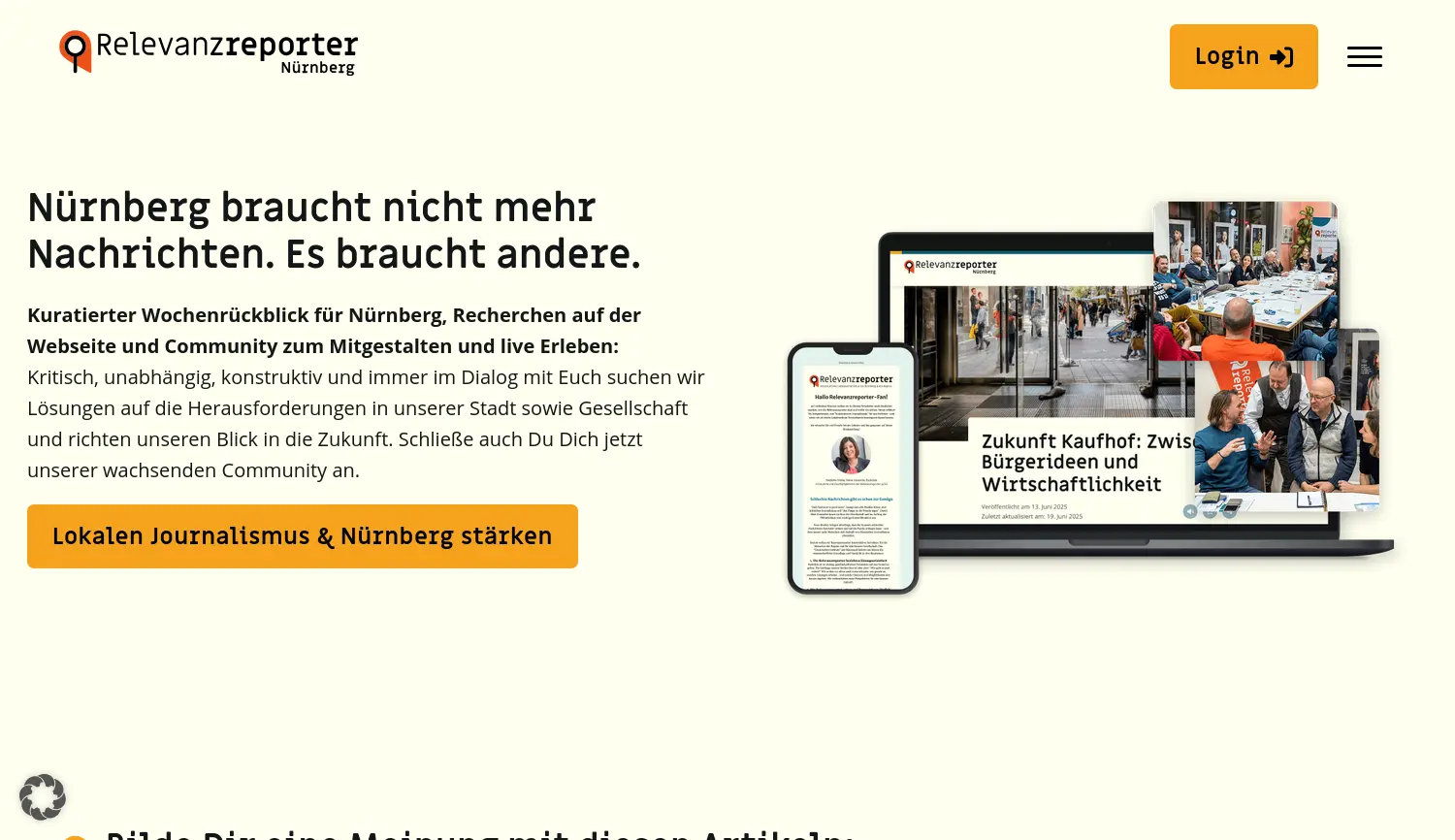 Website der Firma Relevanzreporter