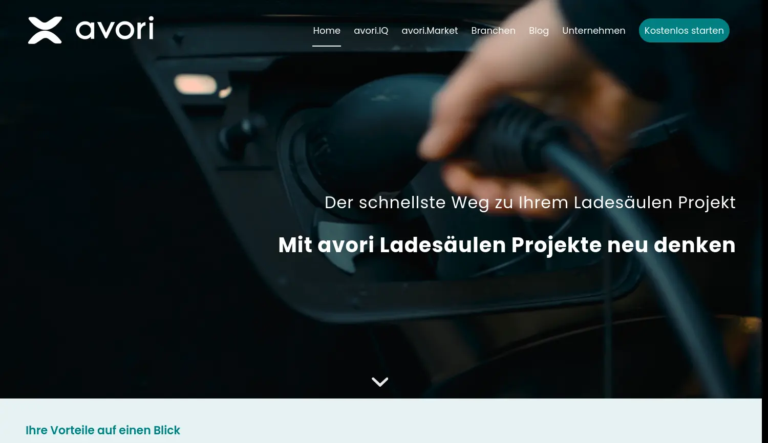 Website der Firma avori GmbH