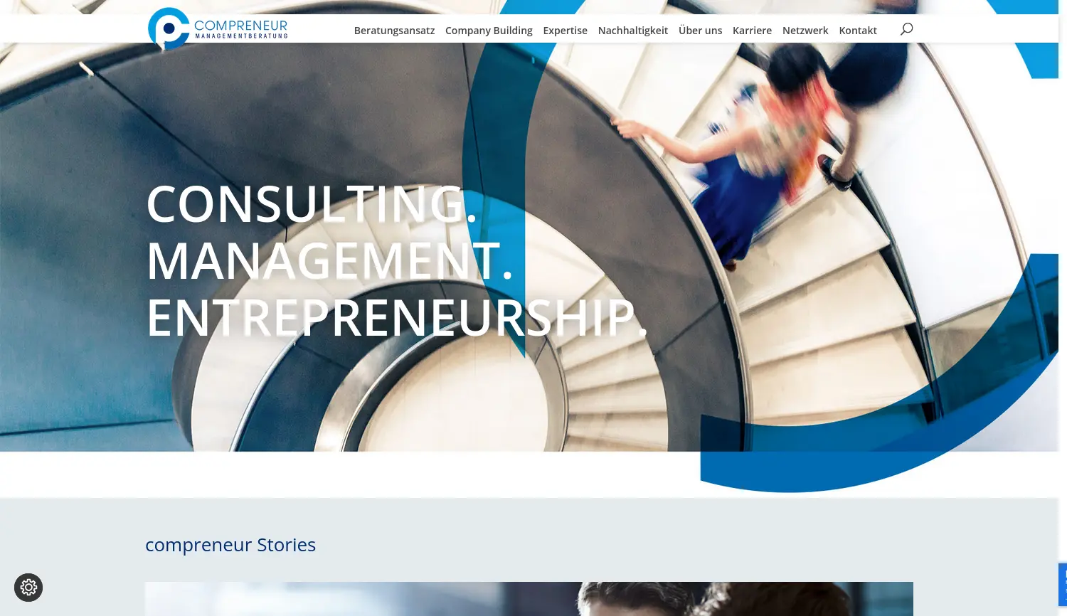 Website der Firma compreneur AG