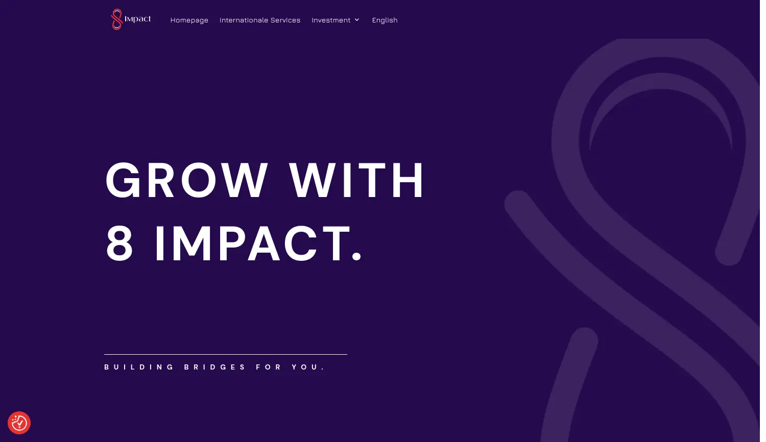 Website der Firma 8 Impact GmbH