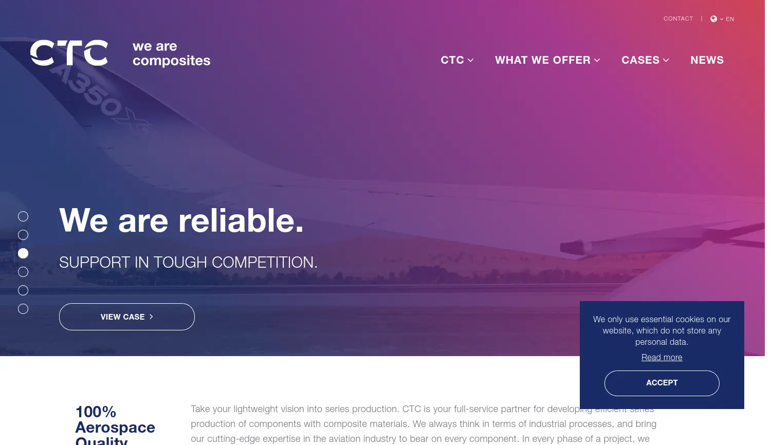 Website der Firma CTC GmbH