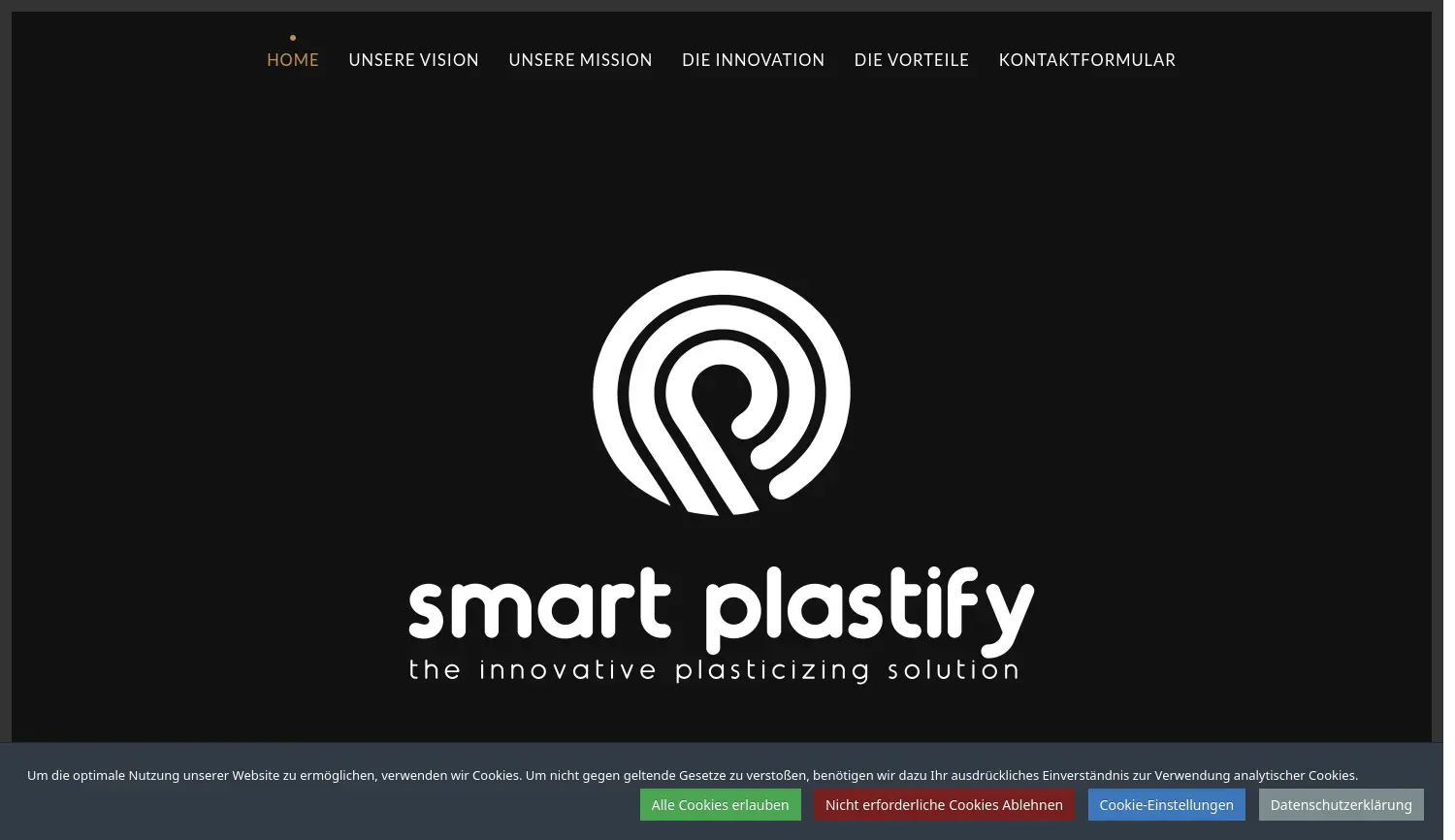 Website der Firma Smart Plastify GmbH