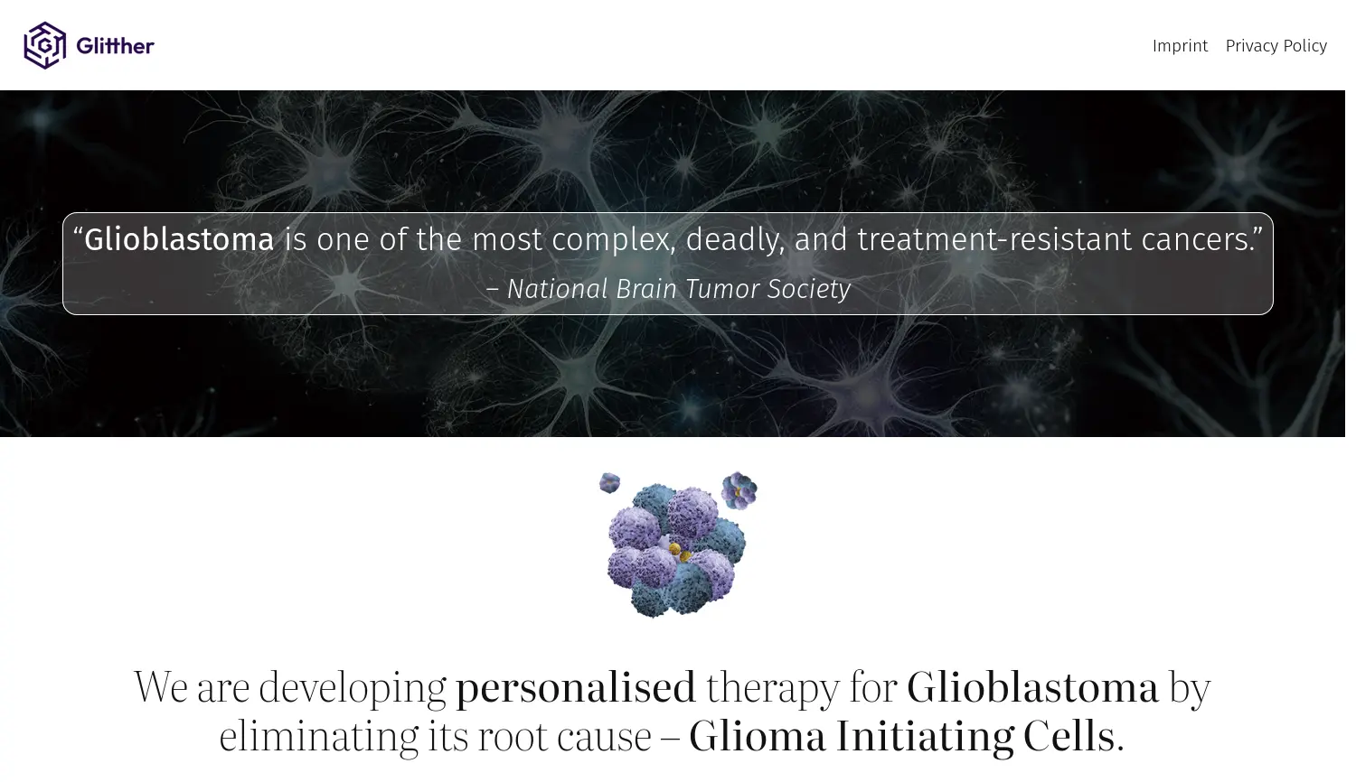 Website der Firma GliTTher GmbH