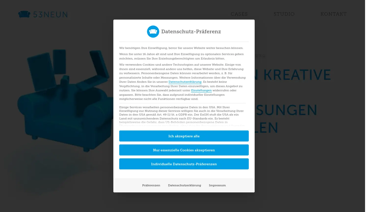 Website der Firma Krüger & Bünemann GbR