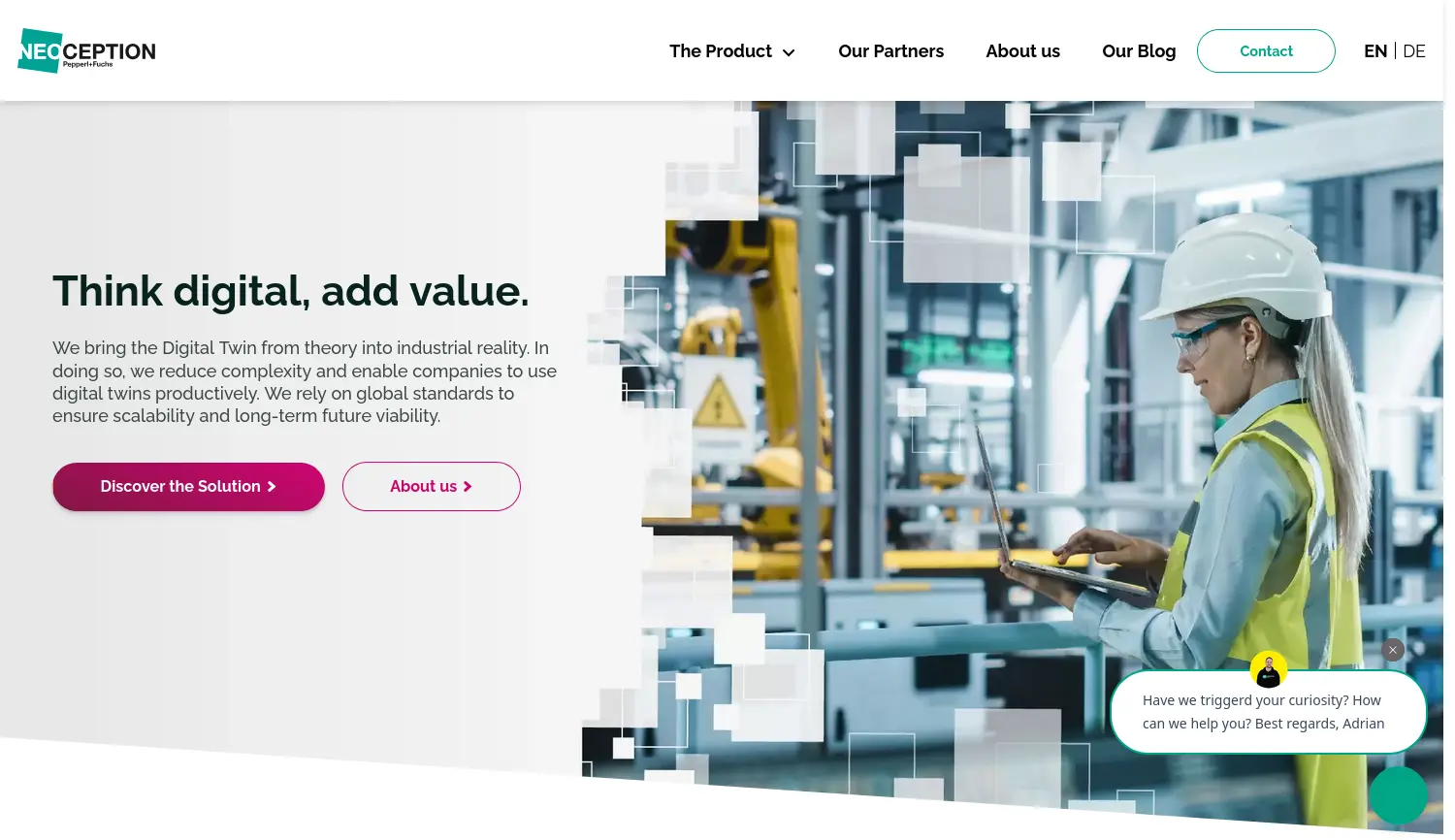 Website der Firma Neoception GmbH