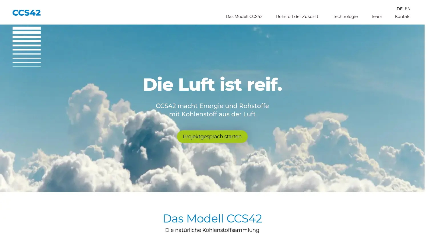 Website der Firma CCS42 GmbH