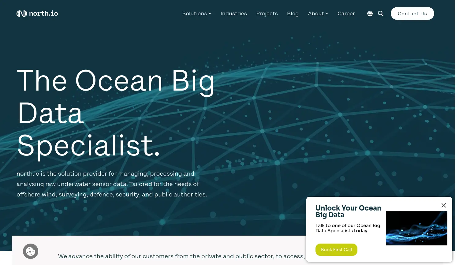 Website der Firma north.io GmbH