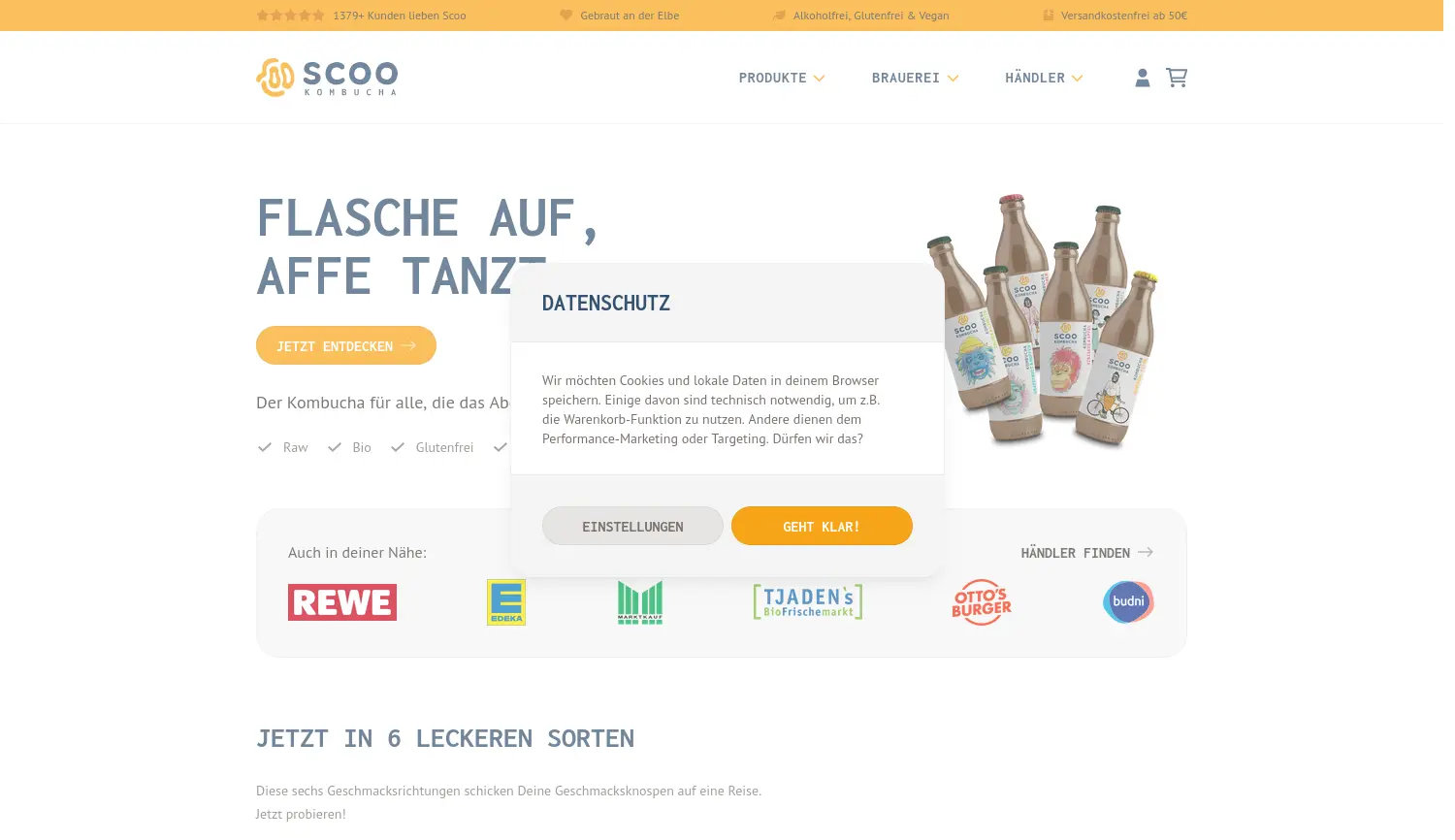 Website der Firma Scoo Brewery GmbH