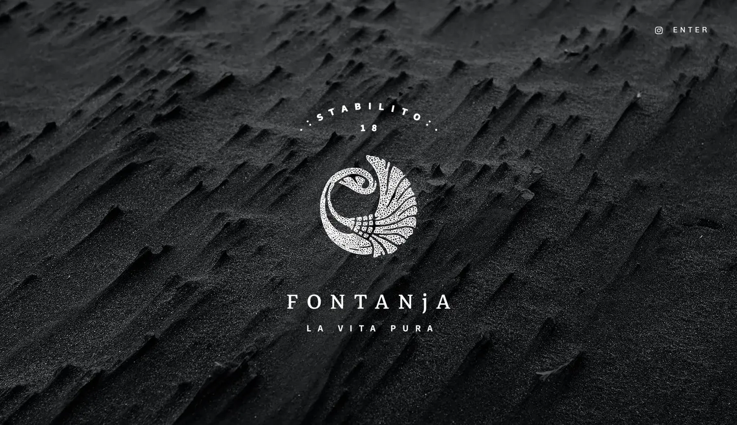 Website der Firma F O N T A N j A : la vita pura by Anja Riehr