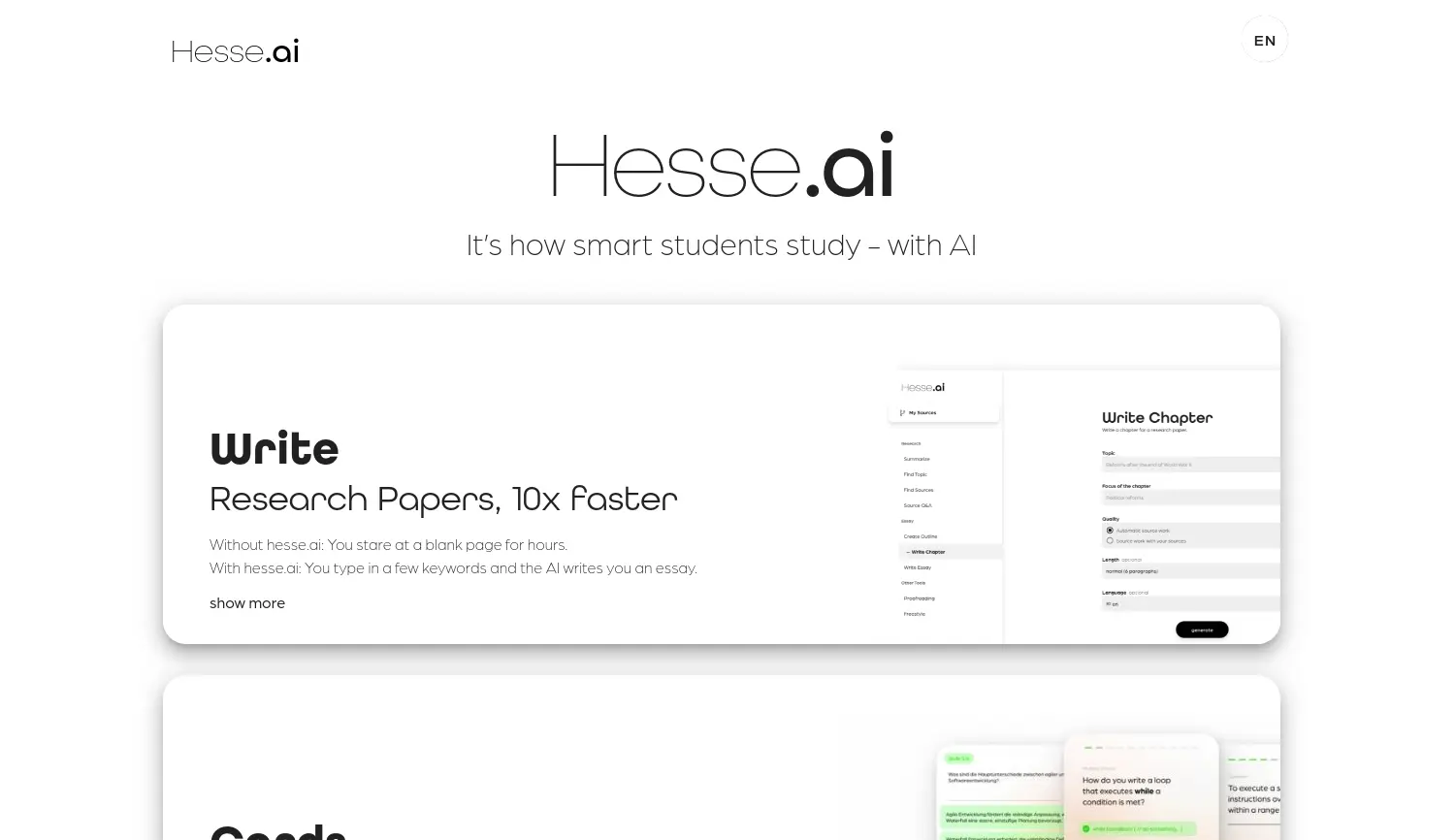 Website der Firma Hesse AI GmbH