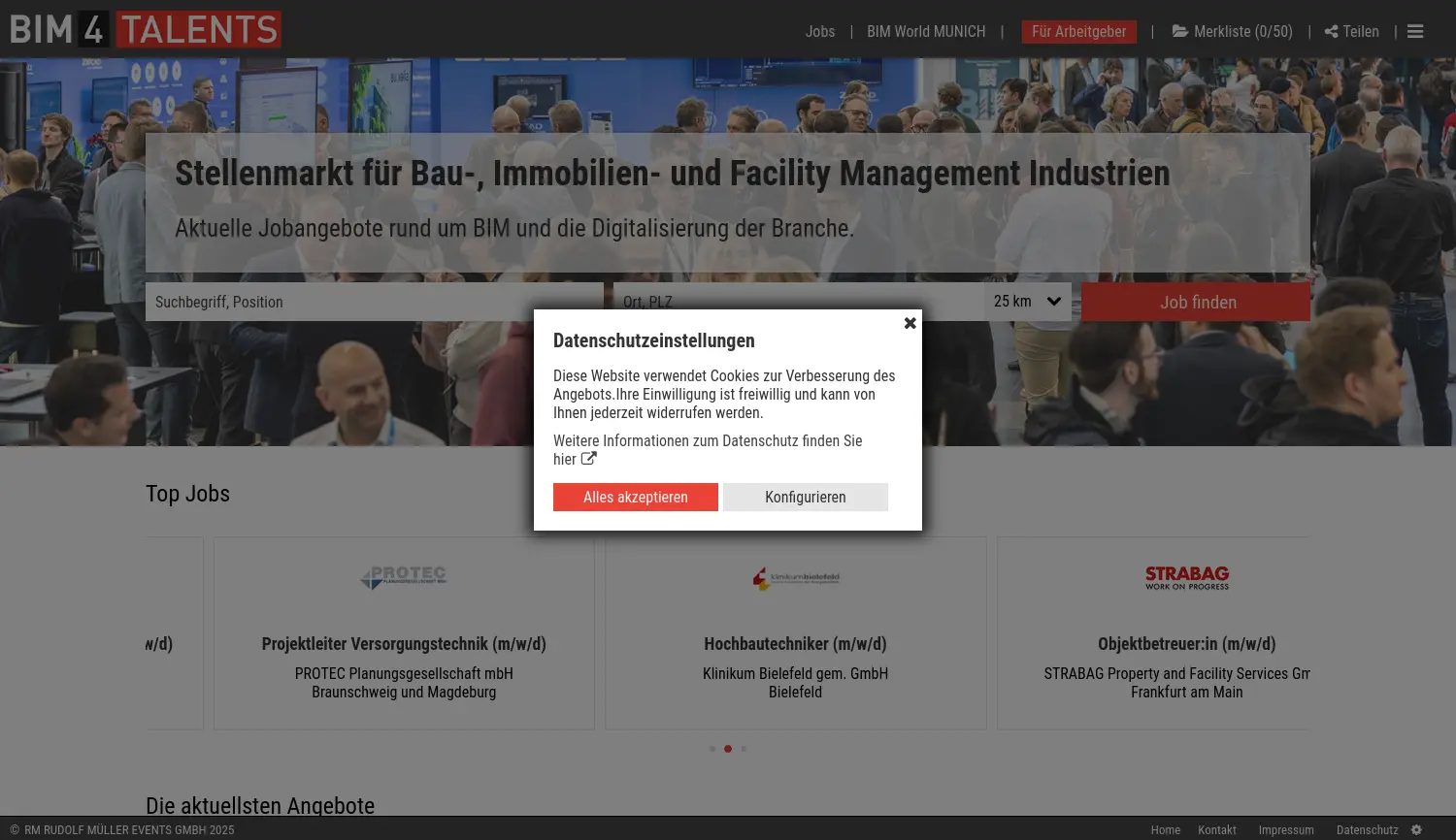 Website der Firma bim4talents