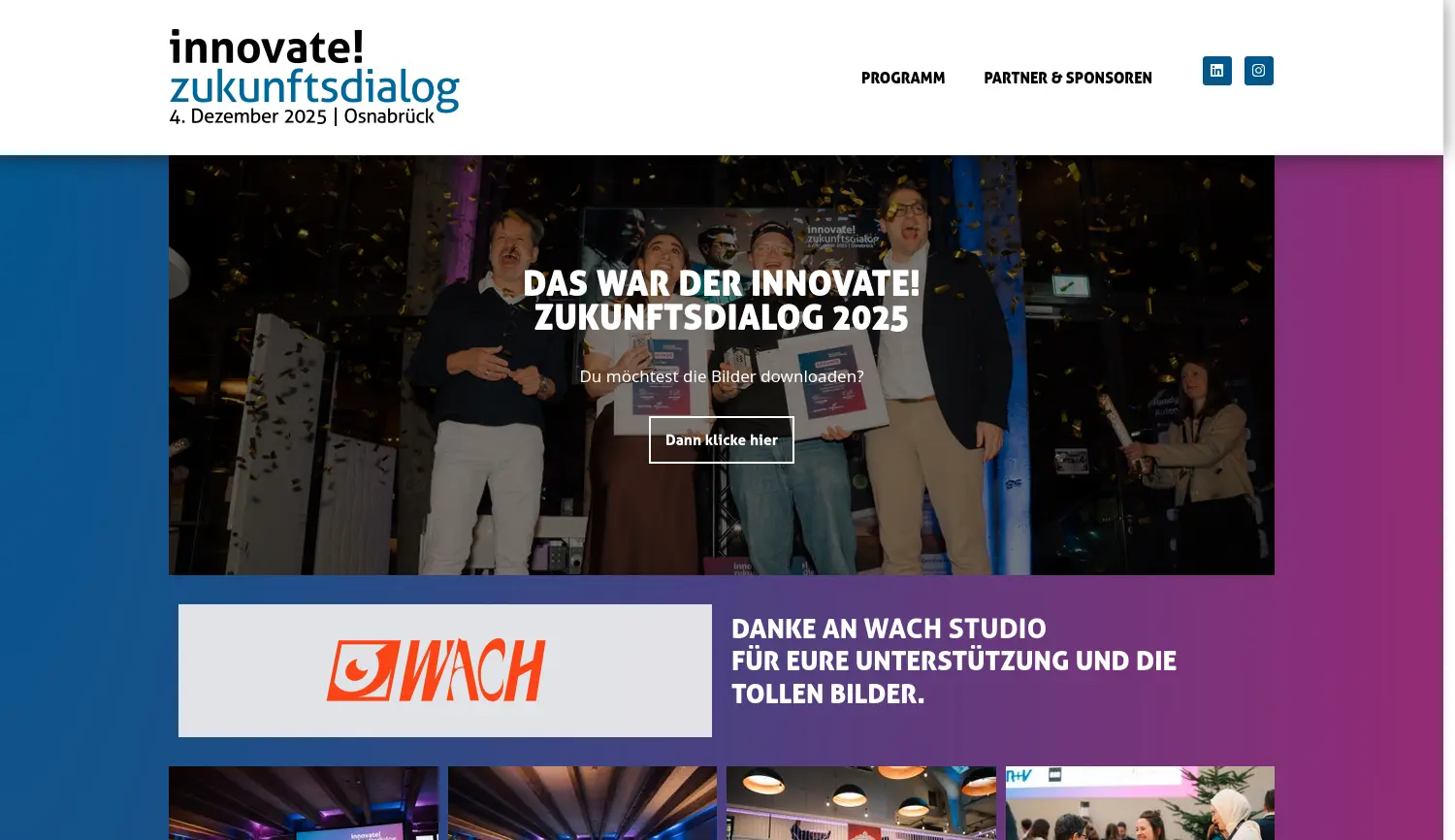 Website der Firma Innovate GmbH