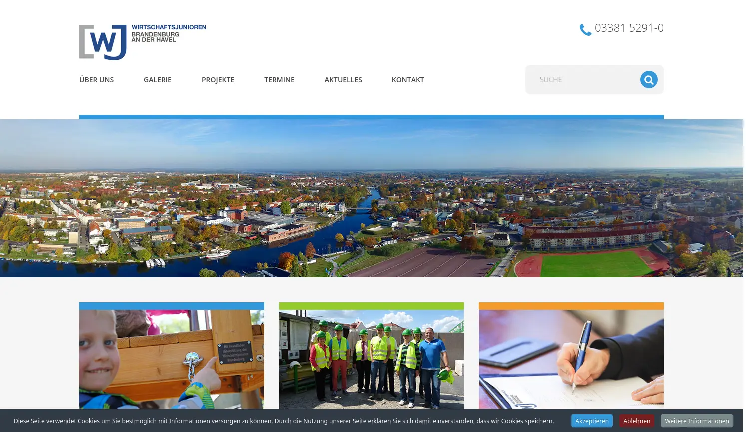 Website der Firma Wirtschaftsjunioren Brandenburg an der Havel e. V.