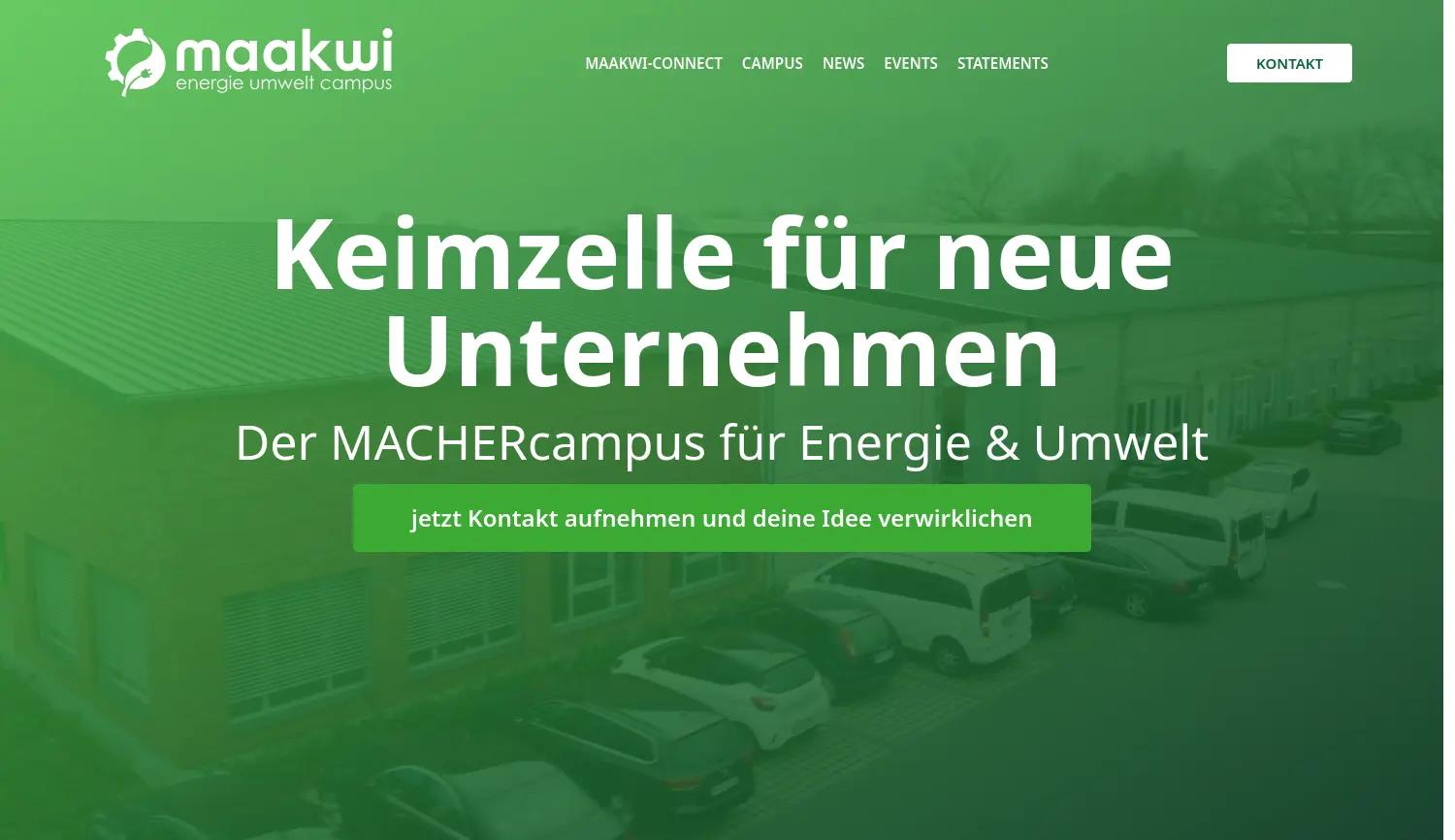 Website der Firma maakwi GmbH