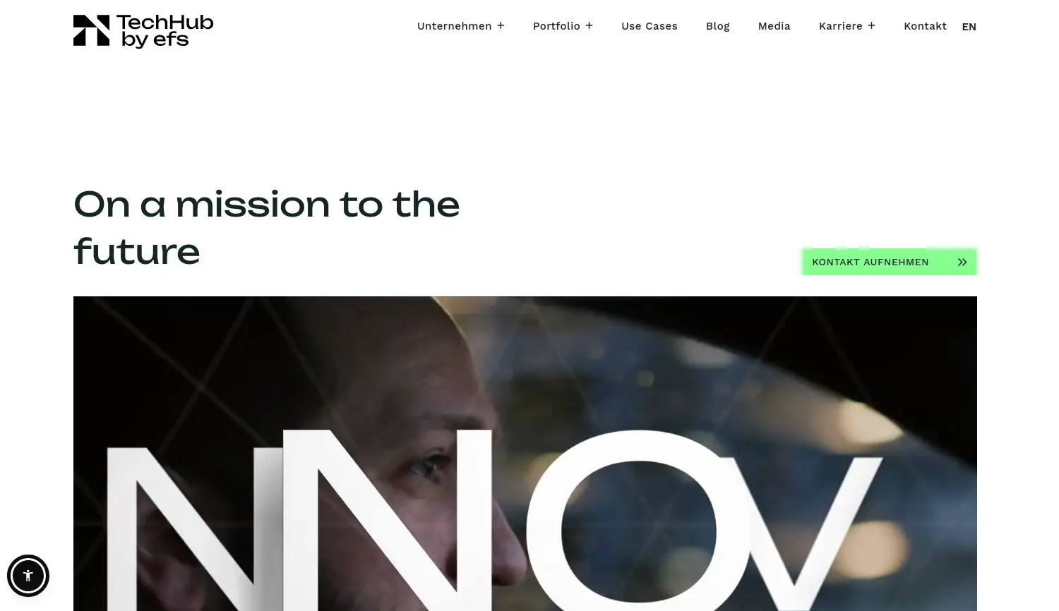 Website der Firma e:fs TechHub GmbH