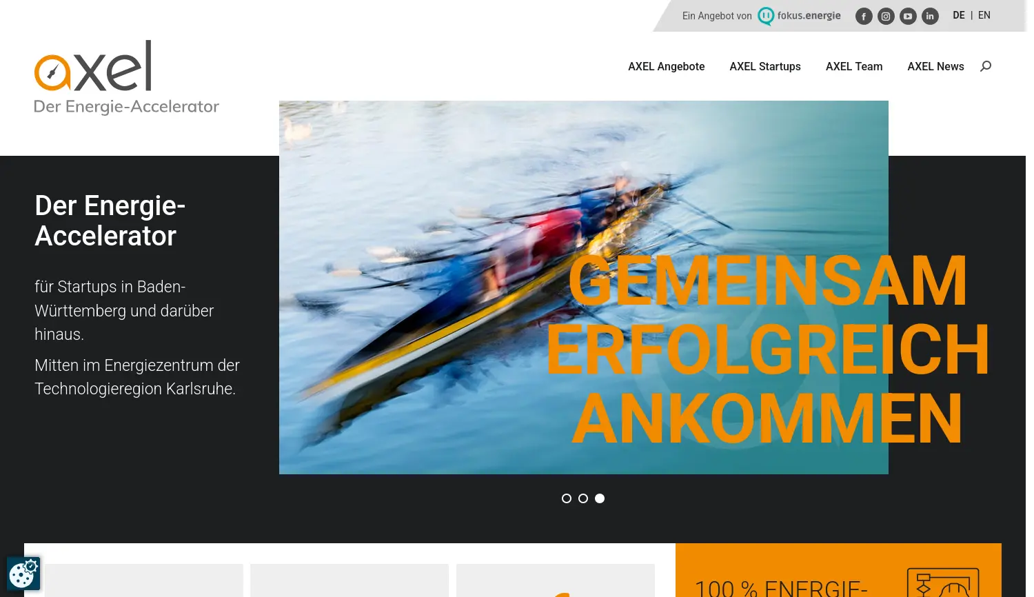 Website der Firma AXEL