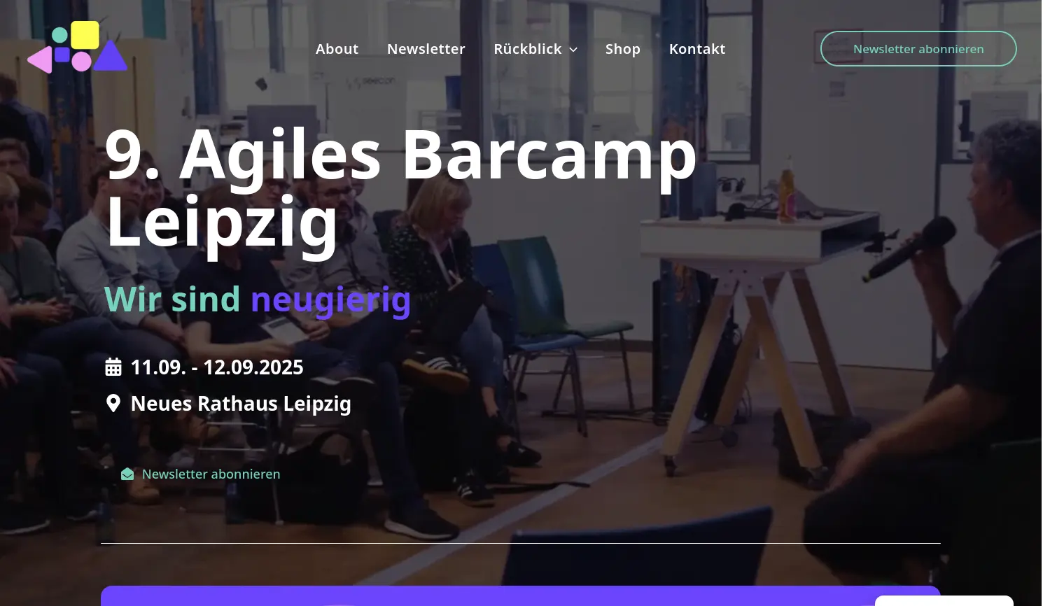 Website der Firma Agile Barcamp Leipzig