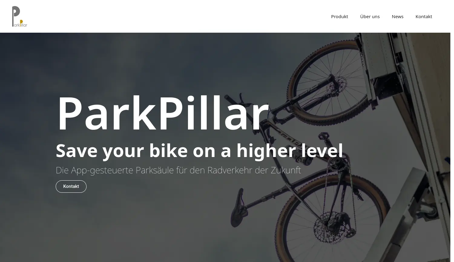 Website der Firma ParkPillar GmbH