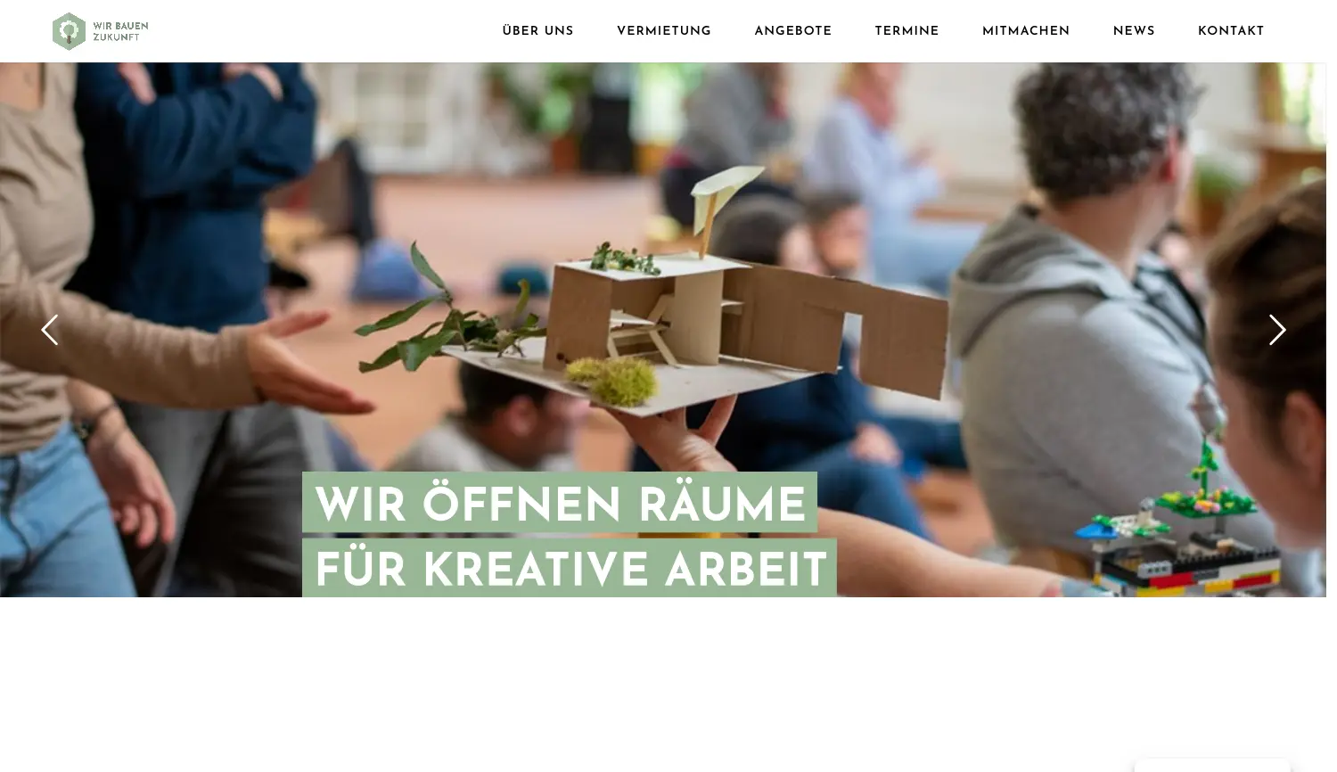 Website der Firma Wir bauen Zukunft eG