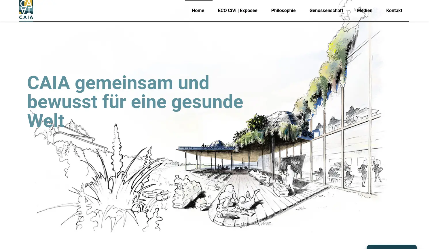 Website der Firma CAIA academy gGmbH