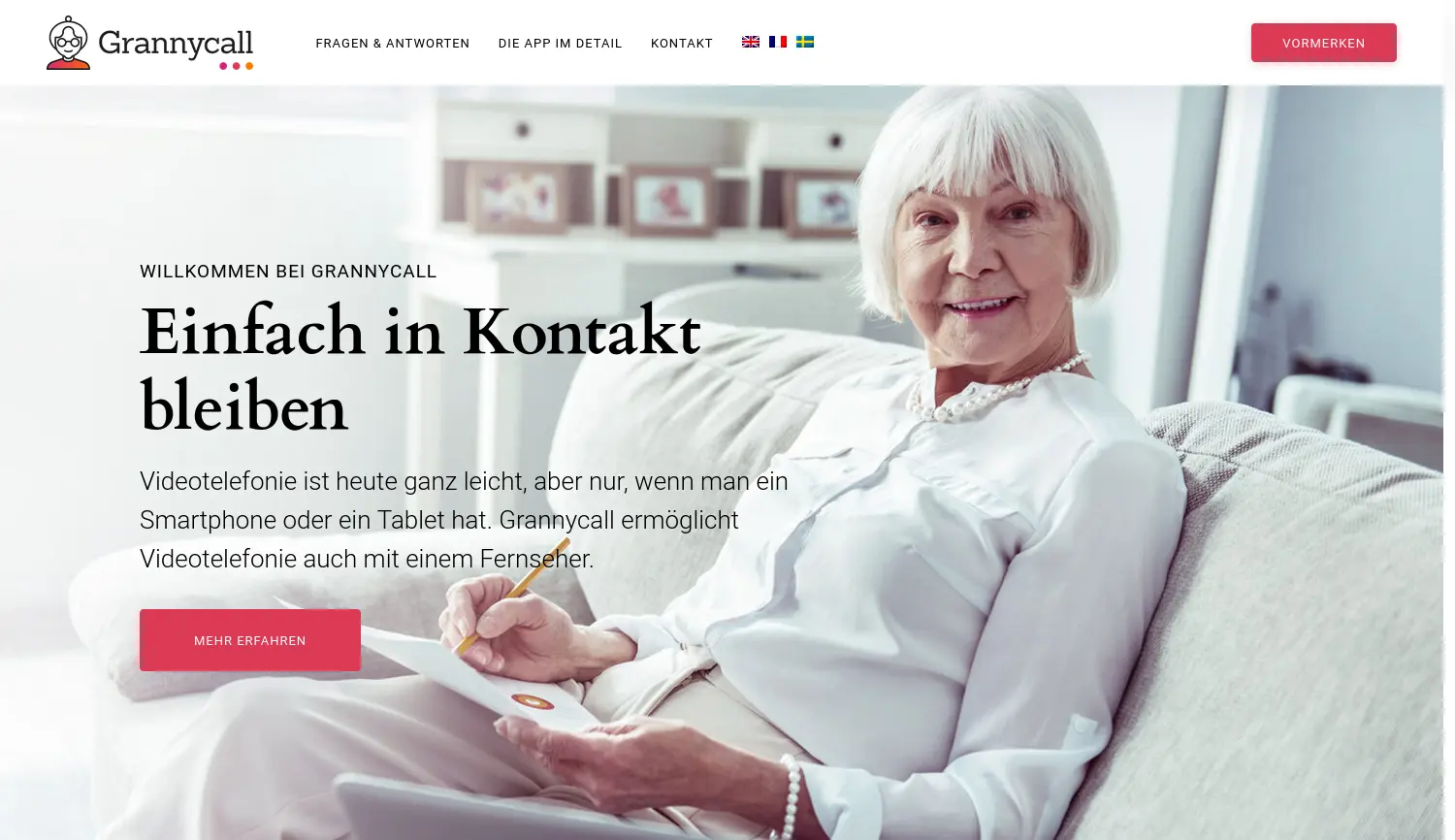Website der Firma Grannycall UG (haftungsbeschränkt)